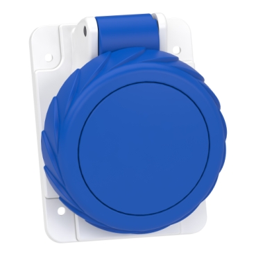PratiKa socket - screw - angled - 16A - 2P + E - 200...250 V AC - panel-2