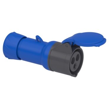 PratiKa wander socket - straight - 16 A - 2P + E - 200...250 V AC - IP44