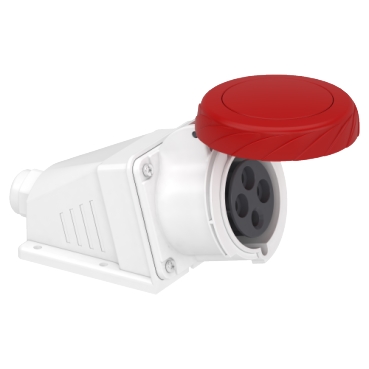 PratiKa socket - screw - angled - 32A - 3P + E - 380...415 V AC - wall