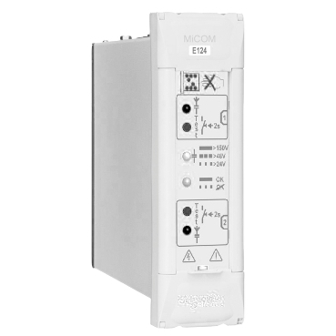 MiCOM E124 Schneider Electric MiCOM E124 is an auxiliary device typically used to provide energy to the trip coil of a circuit breaker