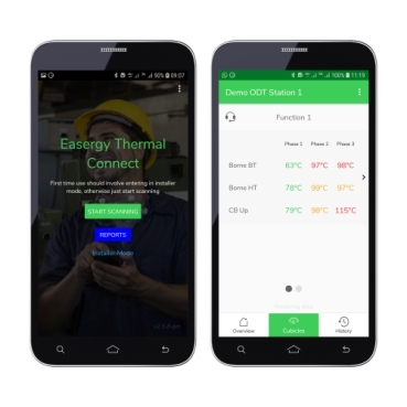 Easergy Thermal Connect Schneider Electric Šilumos stebėjimo mobilioji programa