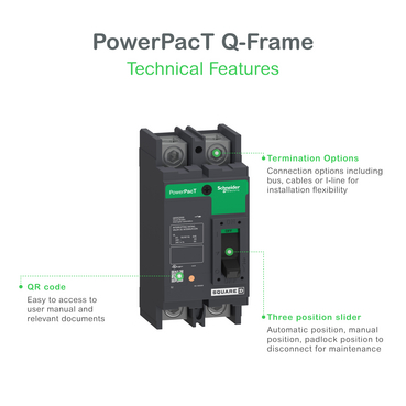 QGL32125 - Circuit breaker, PowerPacT Q, 125A, 3 pole, 240VAC