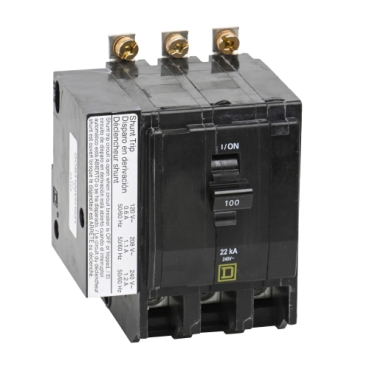 QOB3100VH1021 - Mini circuit breaker, QO, 100A, 3 pole, 120/240VAC