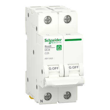 Interruttore RCBO Schneider Electric Resi9 - Protezione Casa Sicura, 25A, 30mA, Curva C