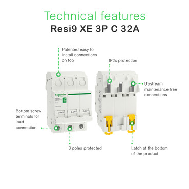 Resi9 XE 3P C 32A - R9FEC332-Technical features