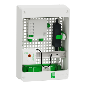 Resi9 Coffret VDI 13M2R - Switch  5ports PoE - 2 prises - grade 3TV 6xRJ45 cat6a