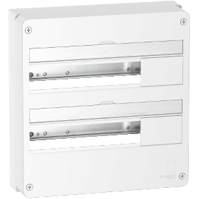 Resi9 - Coffret en saillie Blanc (RAL 9003) - 2 rangées de 18 modules