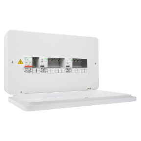 R9hmds2r5r5 2 5 5 Resi9 Metal Consumer Unit 1 X 100a Sw 2 X 100a Rccb Schneider Electric Uk
