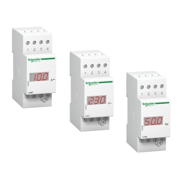 Digital AMP / VLT / FRE Schneider Electric DIN-rail mounted ammeter - voltmeter - frequencemeter