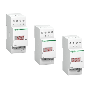 PowerLogic AMP - VLT - FRE Schneider Electric Ampèremètres, voltmètres et fréquencemètre numériques, modulaires.