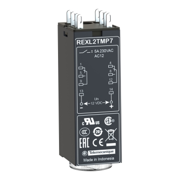 Modular timing relay, 5 A, 2 CO, 0.1 s..100 h, on-Delay, 230 V AC-4