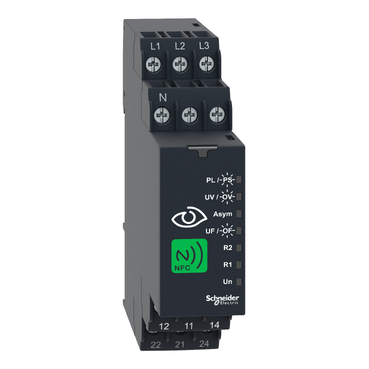 Harmony, NFC 3-phase monitoring relay, 8 A, 2CO, multifunction, 208…480 V AC-2
