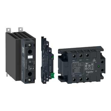 Harmony Solid State Relays Schneider Electric Slim interface relay (SSL), modular DIN-rail relays, and panel mount SSR relays