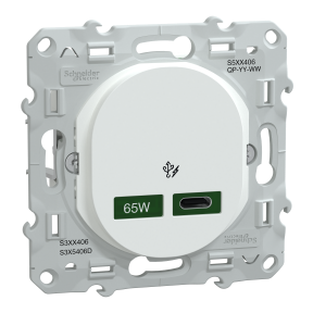 OVALIS - Chargeur USB-C 65W - Très forte puissance pour Tablettes/PC/MAC - coloris Blanc