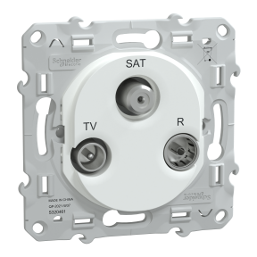 Ovalis - prise TV-R-SAT - Blanc