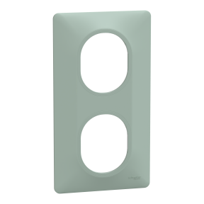 Ovalis - Plaque de finition - 2 postes Vertical - entraxe 71mm - Sauge