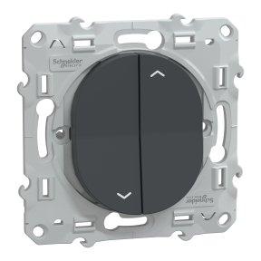 Ovalis - interrupteur 2 boutons pour volet roulant- 6AX -Anthracite