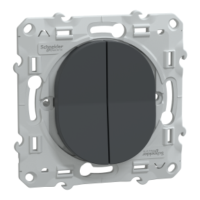Ovalis - combiné va et vient+poussoir - 10AX - Anthracite