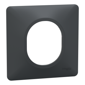 Ovalis - Plaque de finition - 1 poste Anthracite