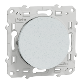 Odace, inter lumineux Blanc Recyclé 10 A à vis LED orange 1,5 mA local/temoin