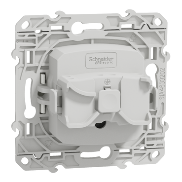 Schneider - Odace - Prise de courant Affleurante + USB Type C Complète -  Réf : LOT3070 - ELECdirect Vente Matériel Électrique
