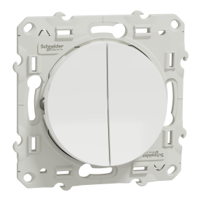 Odace, double va-et-vient Blanc, connexion rapide, à vis