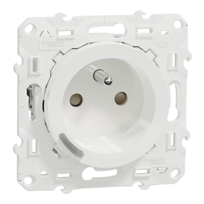 Wiser Odace - Prise 2P+T connectée - 16A  - zigbee - Blanc