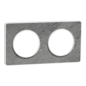 Odace Touch, plaque Pierre Galet 2 postes horiz./vert. entraxe 71mm