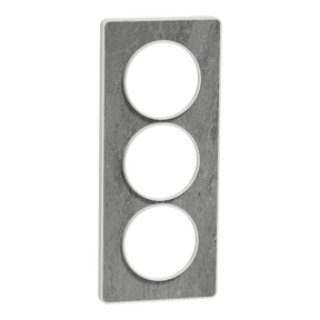 Odace Touch, plaque Pierre Galet 3 postes verticaux entraxe 57mm