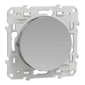 Odace - interrupteur va-et-vient Alu - 10A - fixation par vis - connexion rapide