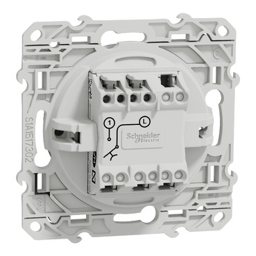 S530246 - Odace, Zil İşaretli Liht Buton, 10A, Alüminyum.