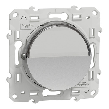 Poussoir avec porte-étiquette ODACE blanc l. 71 x h. 71 x prof. 33,6 mm 10 A 250 V