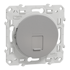 Odace, prise RJ45 Alu, grade 3 (multimédia) cat. 6 STP, à vis