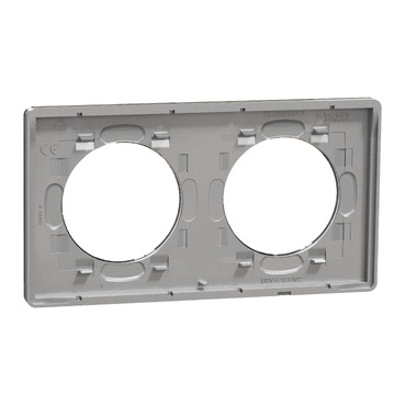 Odace You Transparent, Plaque De Finition Support Alu 4 Postes Entraxe 71mm