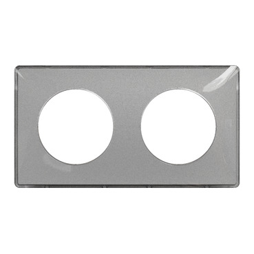 Schneider Odace - plaque de finition 4 postes - couleur Noir onyx - Réf