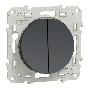 Odace, double va-et-vient Anthracite, à vis, connexion rapide