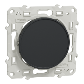 Odace - Obturateur anthracite - Fixation par vis