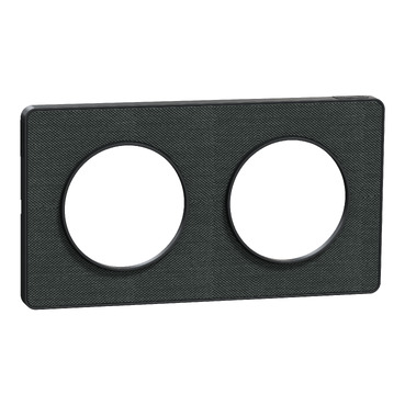 Plaque Odace Touch - Pierre galet avec liseré anthracite