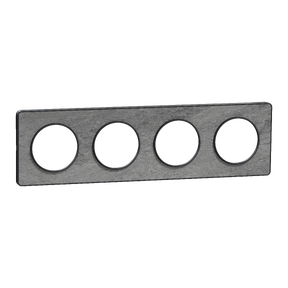 Odace Touch, plaque Pierre Galet liseré Anthracite 4 postes horiz./vert. 71mm