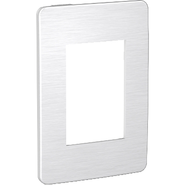 S733103705 - PLACA 4X2 3 POSTOS AL/ALU COSMIC GREY