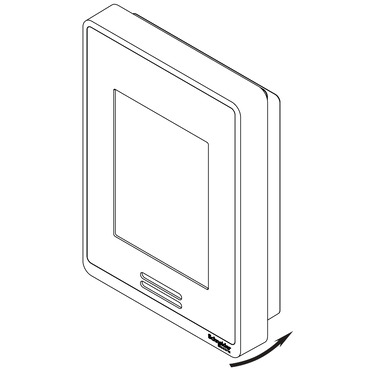 SpaceLogic SE8000 Room Controller Fascia Technical Illustrations