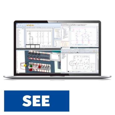 SEE Schneider Electric Pacote de software para projetar sistemas de automação e distribuição de energia, e depois configurar equipamentos que potencializam uma ampla seleção de fabricantes.