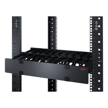 Black Box 2U Horizontal 19 It Rackmount Cable Manager Single-Sided Black