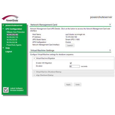 SSPCNSV1J - PowerChute Network Shutdown 1 ノードの仮想化