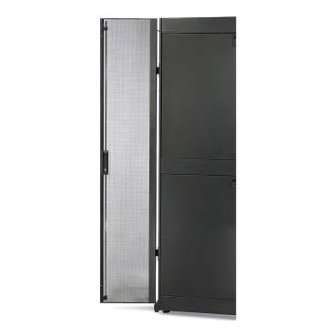 NetShelter SX 48U 600mm Wide Perforated Split Doors Black - AR7107 