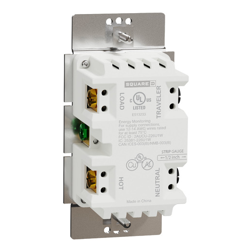 Dimmer, X Series, rocker, 600W, single pole, 3 way, Wi-Fi connected ...