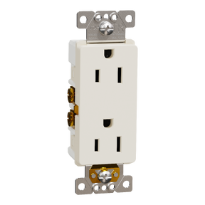 X Series 15A 125V Tamper Resistant Duplex Decorator Receptacle Side Wire Clamps Matte Light Almond