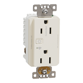 Socket-outlet, X Series, 15A, decorator, tamper resistant, Wi-Fi connected, light almond, matte finish
