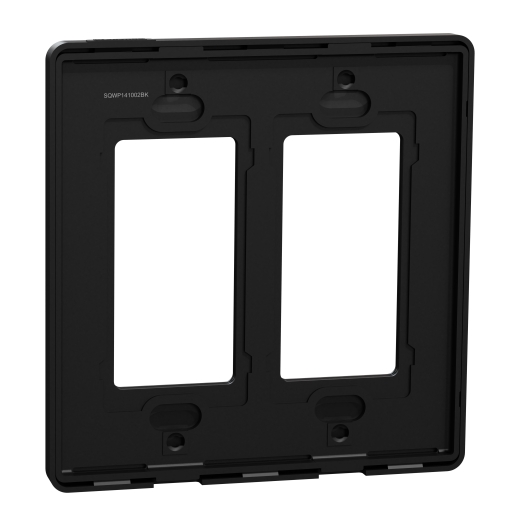 X Series 2 Gang Standard Size Screwless Wall Plate Matte Black