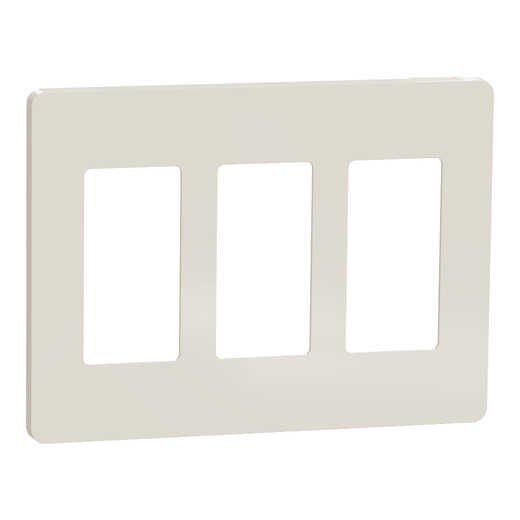 X Series 3 Gang Standard Size Screwless Wall Plate Matte Light Almond